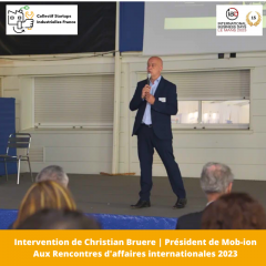 Christian Bruere présente Mob-Ion aux rencontres Internationales du Mans 2023